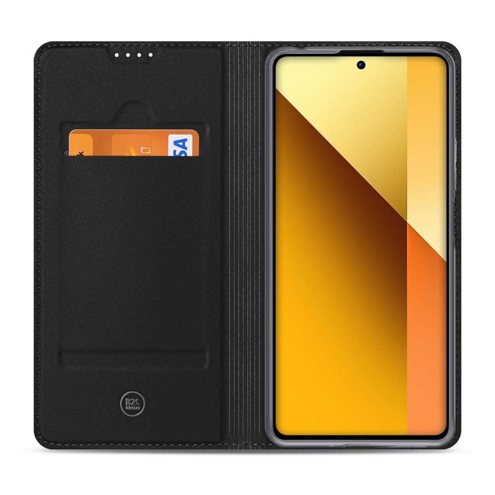 Stand Case Hoesje Xiaomi Redmi Note 13 5G Wit met Pashouder