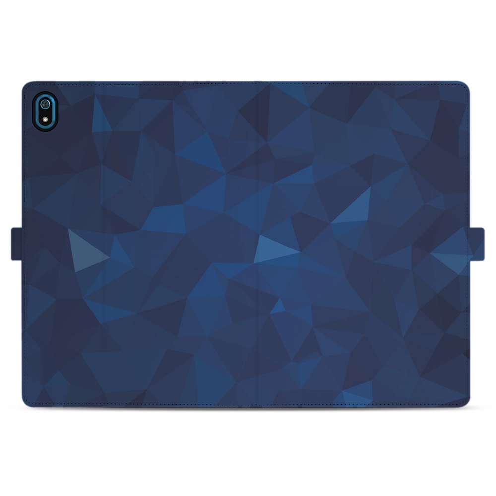 Uniek Nokia T20 Tablethoesje met Stand - Polygon Blue Design | B2C Telecom