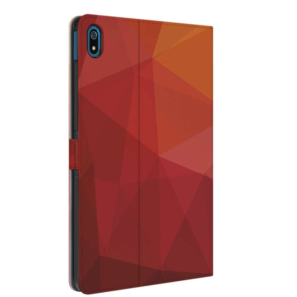 Uniek Nokia T20 Tablethoesje met Stand - Polygon Red Design | B2C Telecom