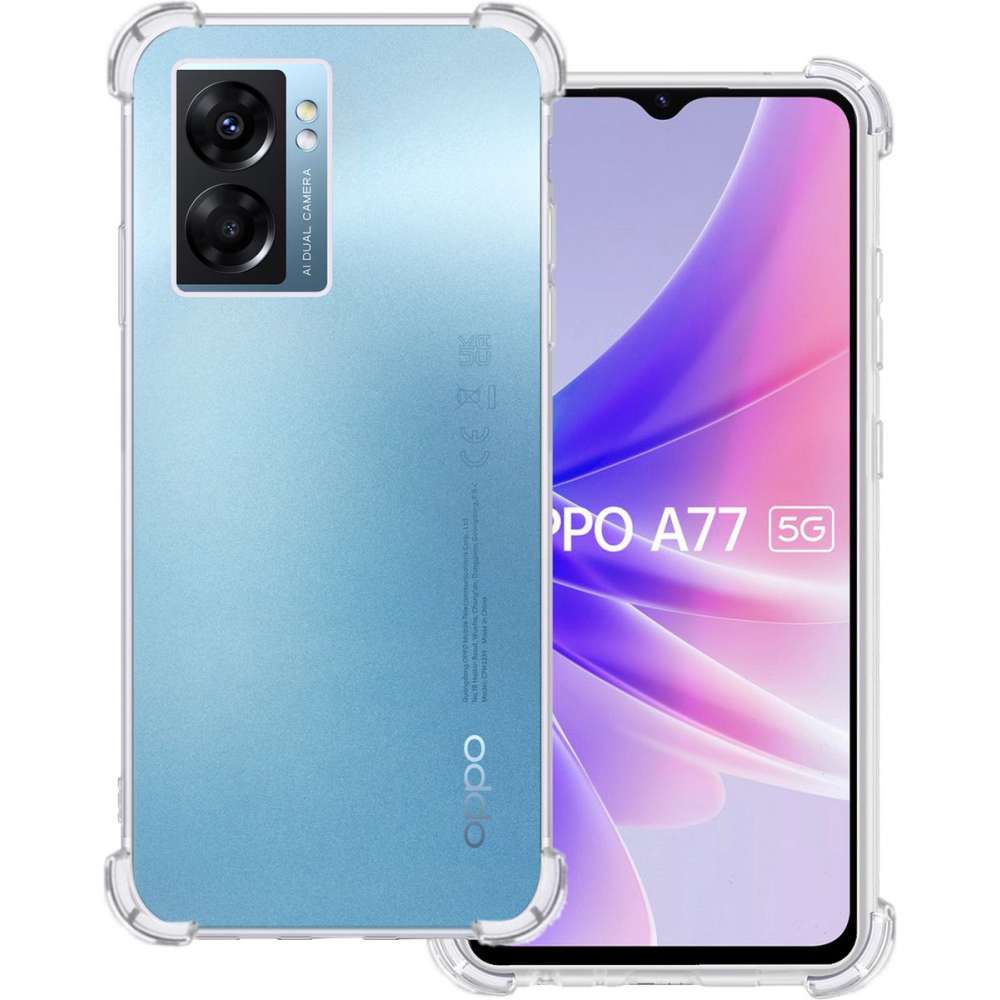 Anti-shock Back Cover voor de OPPO A77 | A57 5G Transparant