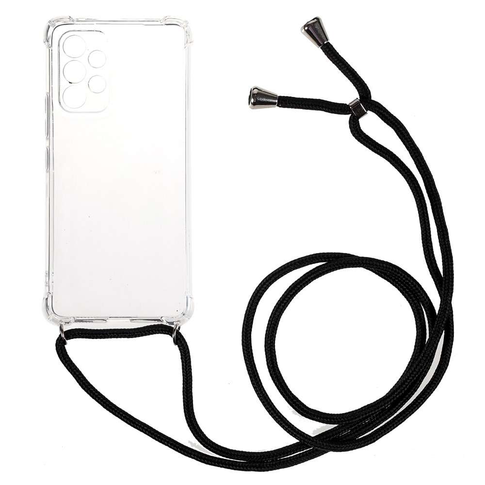 Anti-shock Back Cover voor de Samsung Galaxy A53 Transparant met Koord