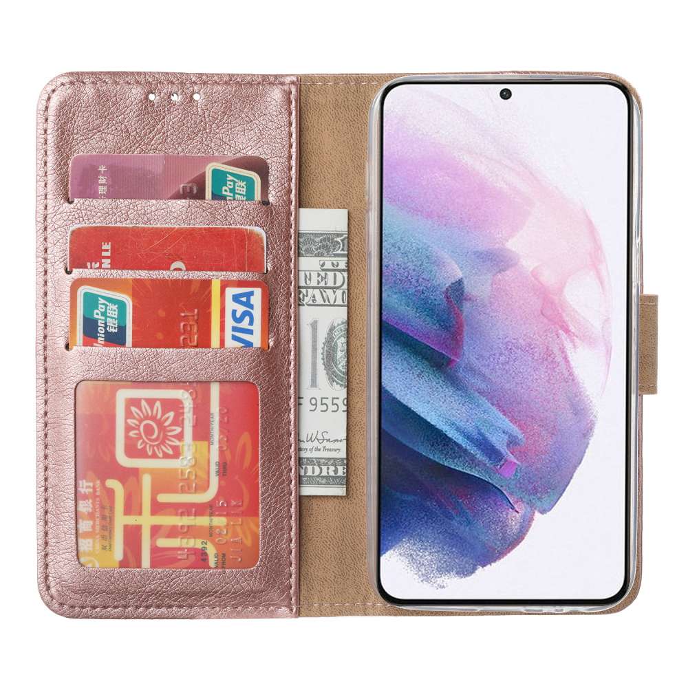 Book Case Samsung Galaxy A22 4G Hoesje Rose met Pasjeshouder