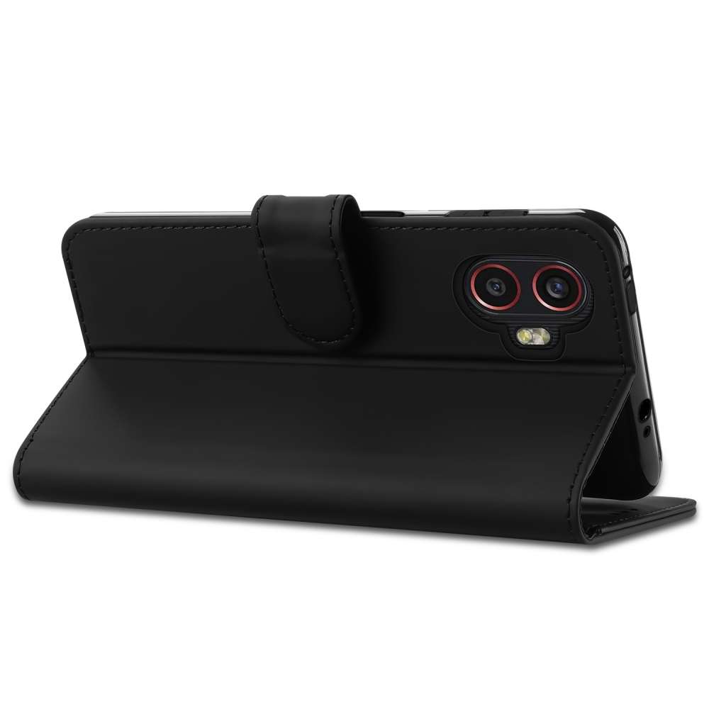 Book Case Telefoonhoesje voor de Galaxy Xcover 6 Pro Zwart met Pasjeshouder