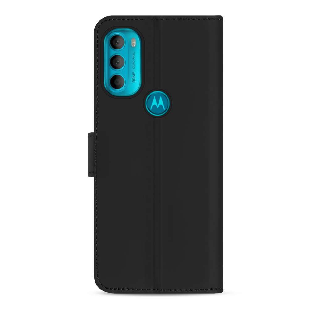 Book Case Telefoonhoesje voor de Motorola Moto G71 5G Zwart met Pasjeshouder
