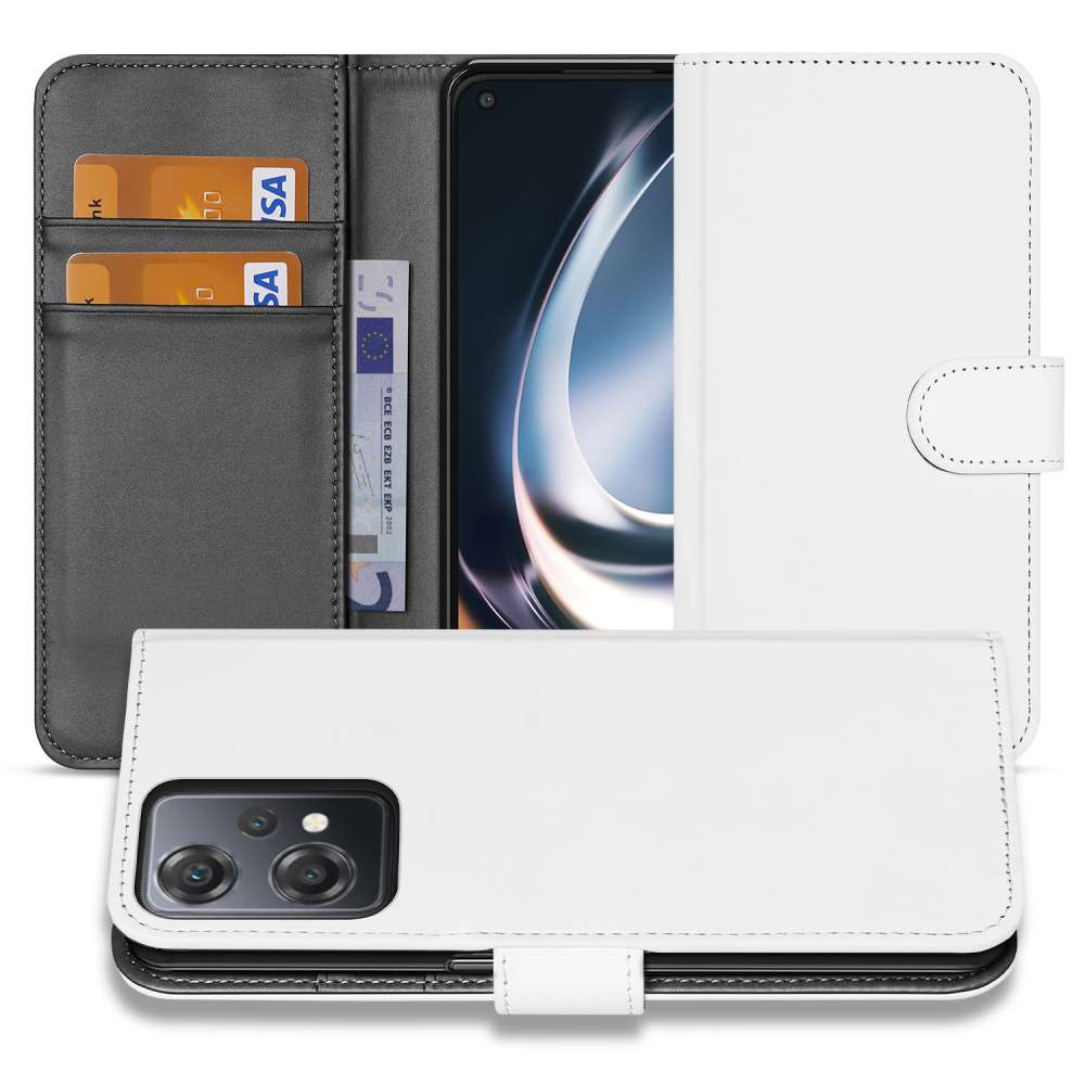 Book Case Telefoonhoesje voor de OnePlus Nord CE 2 Lite Wit met Pasjeshouder