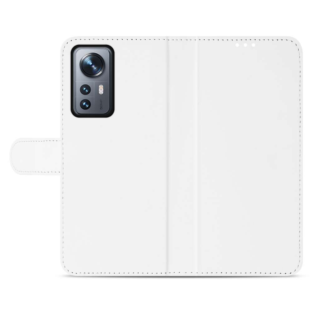Book Case Telefoonhoesje voor de Xiaomi 12 Pro Wit met Pasjeshouder