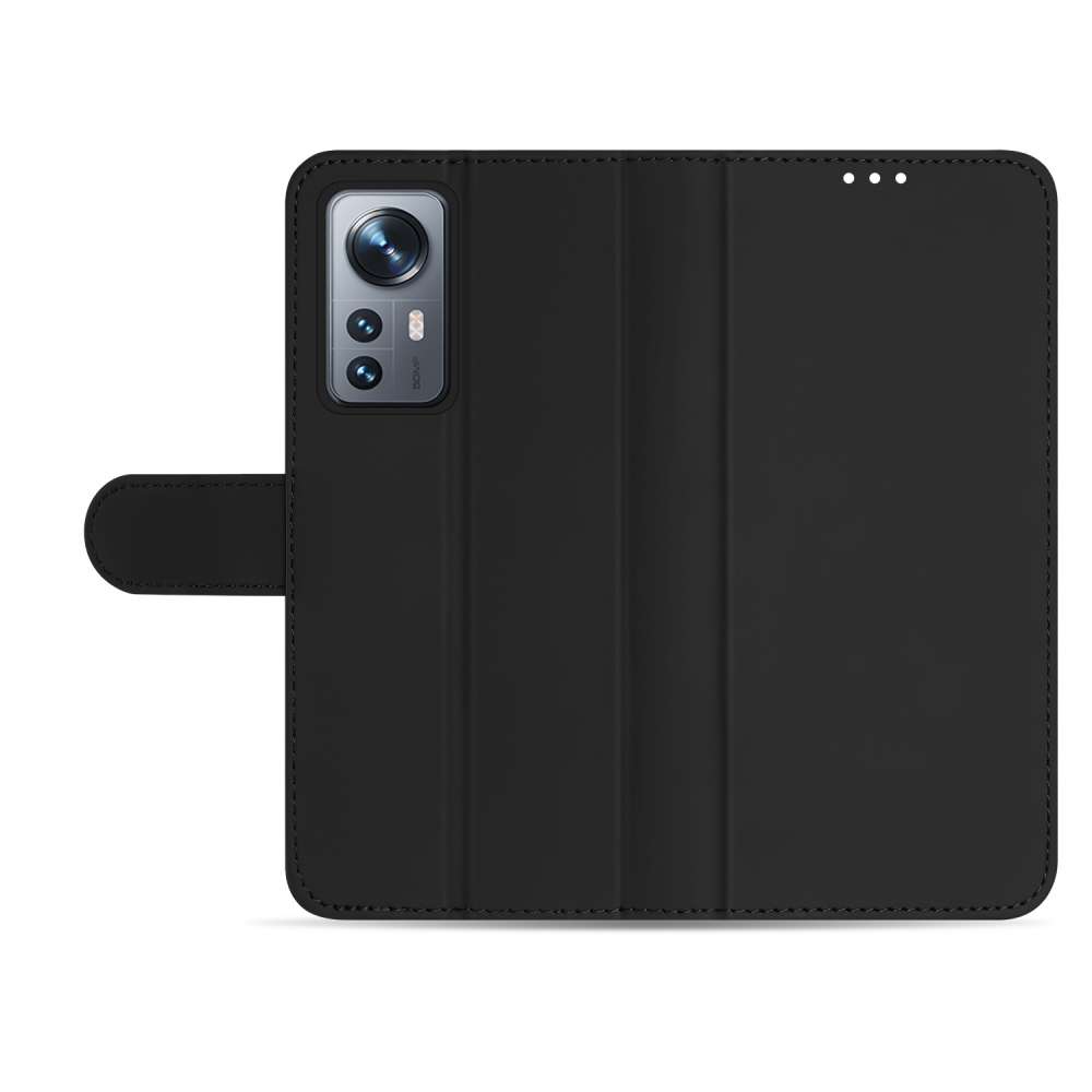 Book Case Telefoonhoesje voor de Xiaomi 12 Pro Zwart met Pasjeshouder