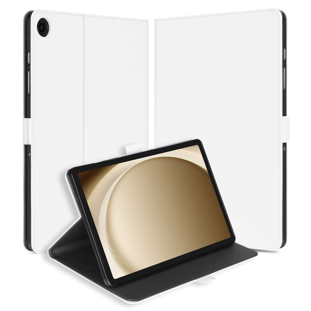 Book Cover Case Samsung Galaxy Tab A9 Plus Wit met Standaardfunctie