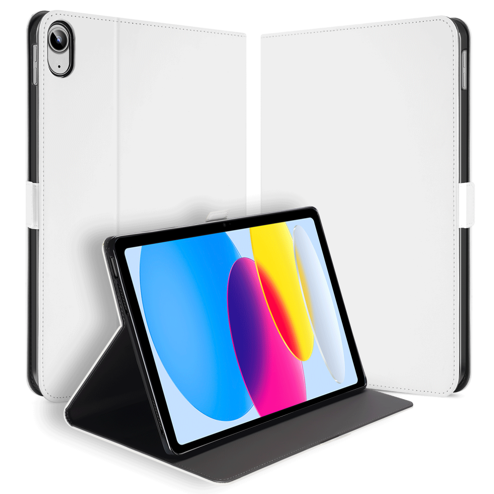 Book Cover Case voor de Apple iPad (2022) 10.9 Wit met Standaardfunctie