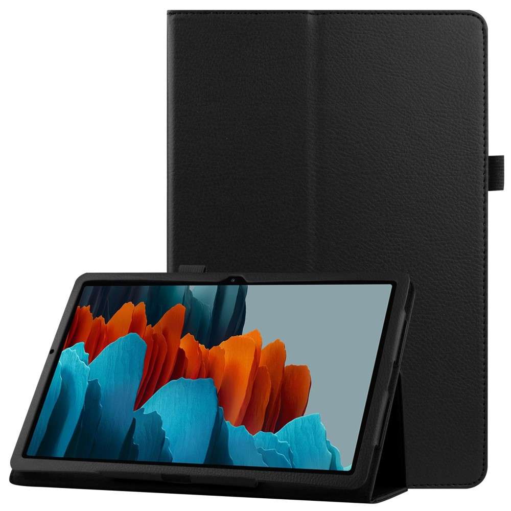 Book Cover Galaxy Tab S7 Hoes Zwart met Standaard