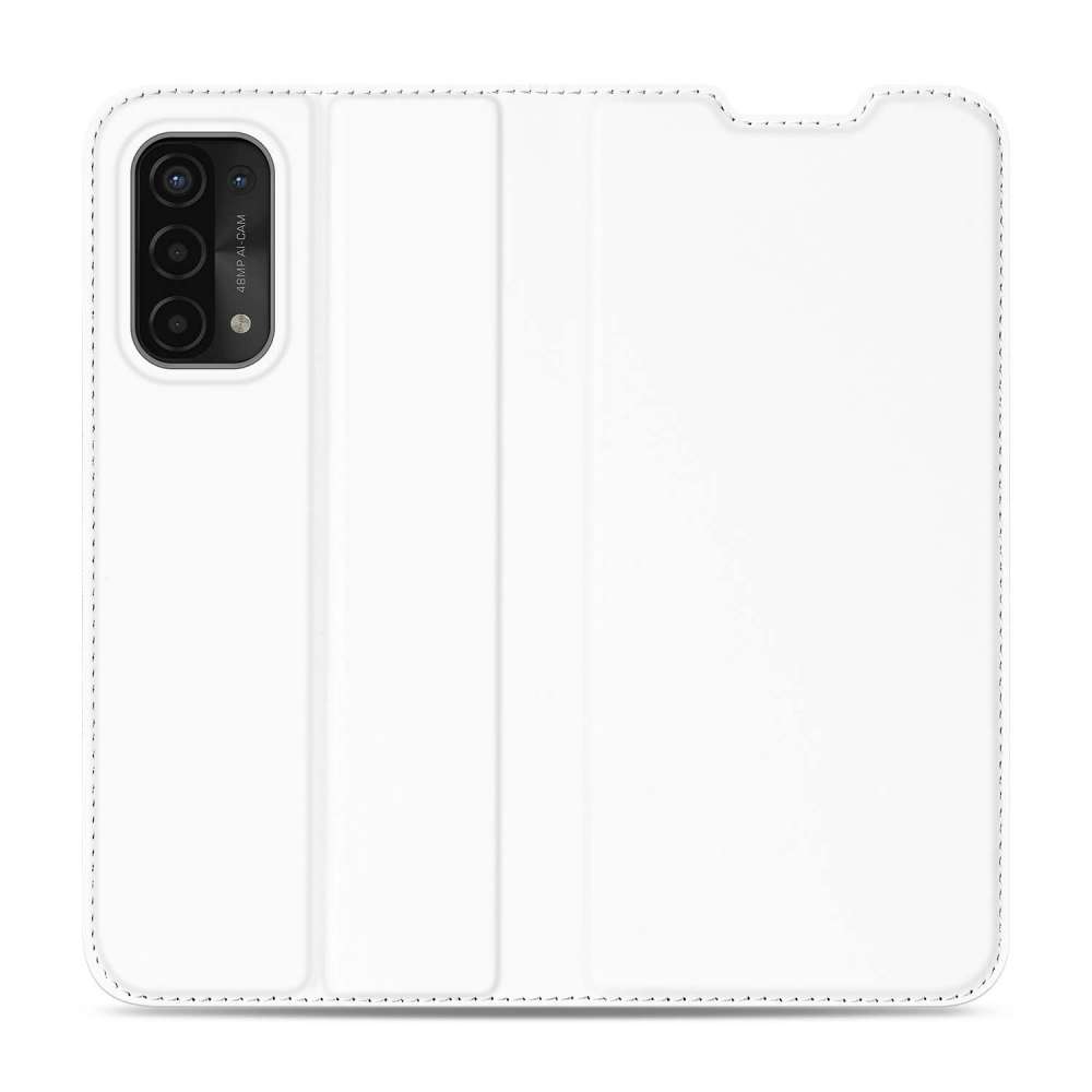 Book Cover Hoesje OPPO A54 5G | A74 5G | A93 5G Wit met Pashouder