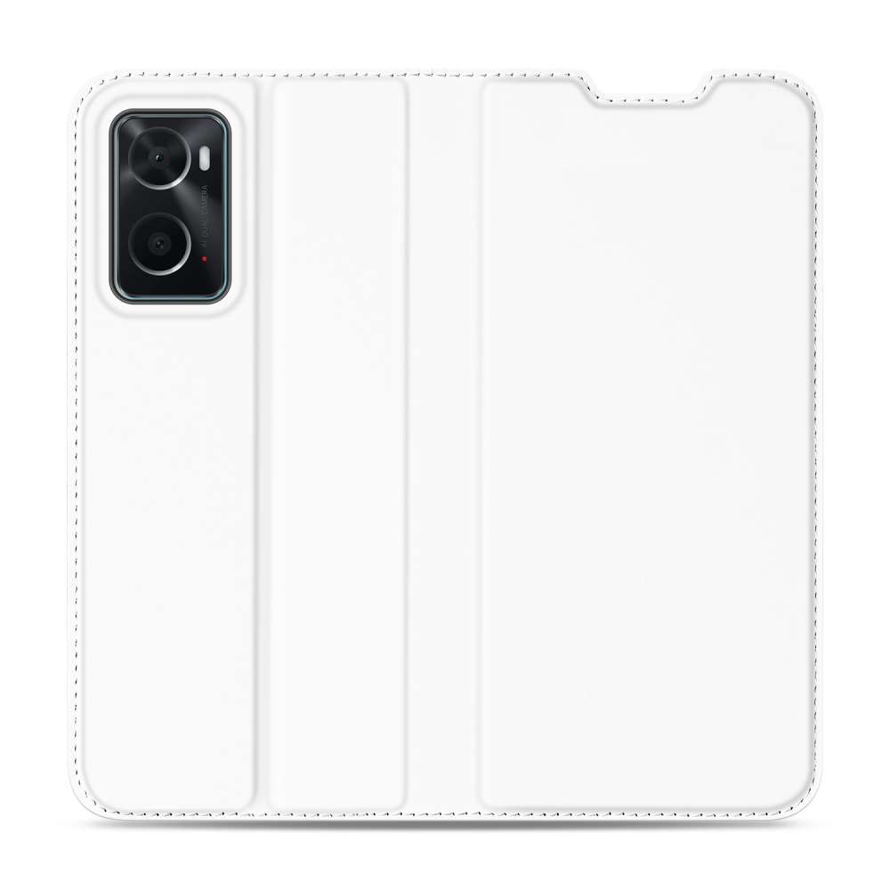 Book Cover OPPO A96 | A76 Hoesje Wit met Pashouder