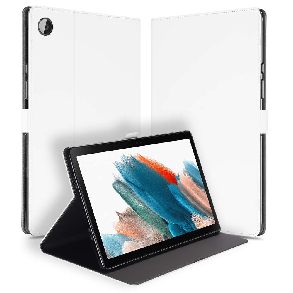 Book Cover Samsung Galaxy Tab A8 2021/2022 Tablet Hoesje Wit met Standaardfunctie