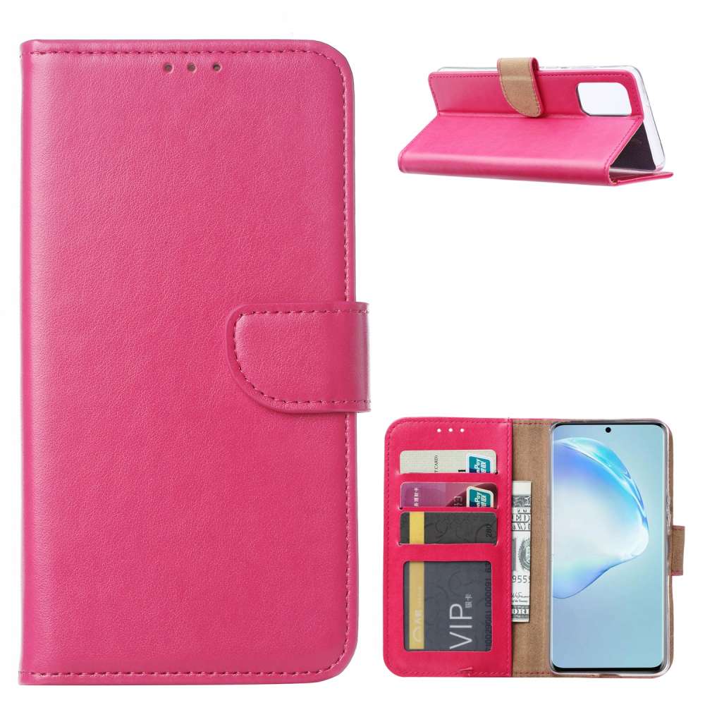Bookcase Hoesje Samsung Galaxy S20 Roze met Pasjeshouder