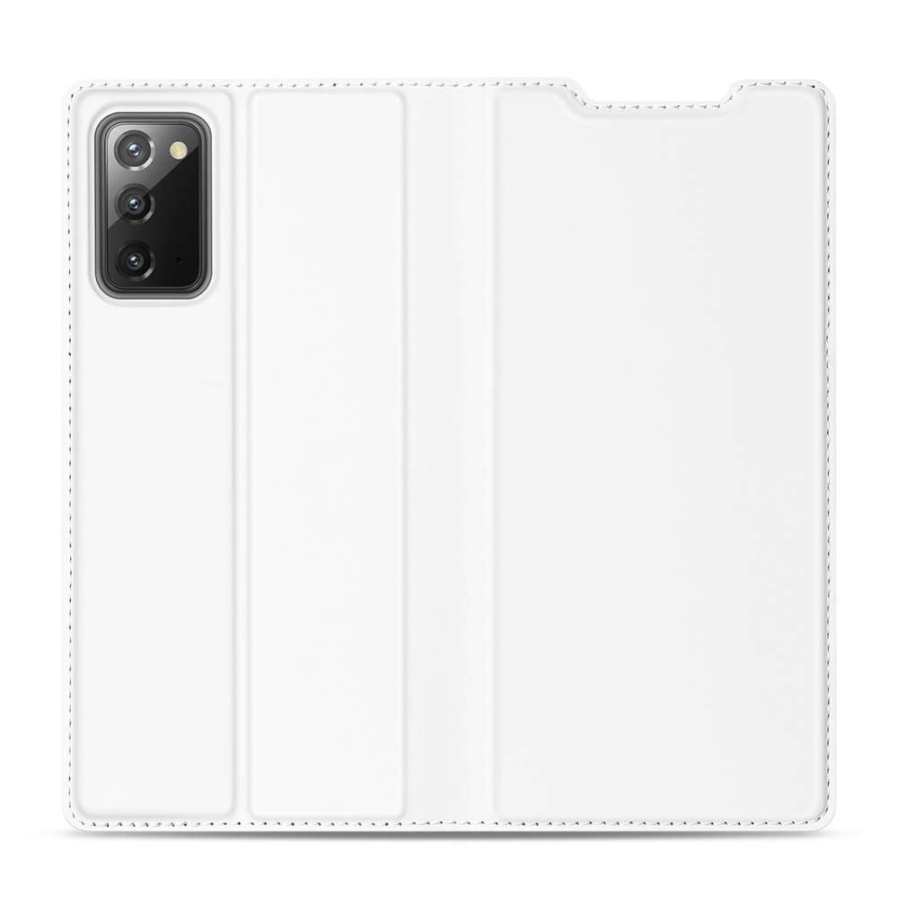 Bookcase Samsung Galaxy Note 20 Hoesje Wit met Pashouder