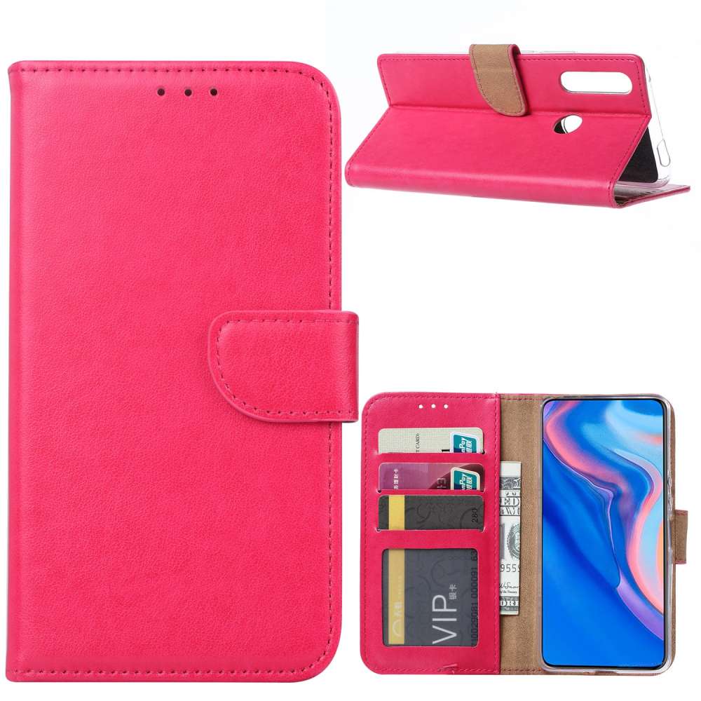 Huawei P Smart Z Hoesje Roze met Pasjeshouder