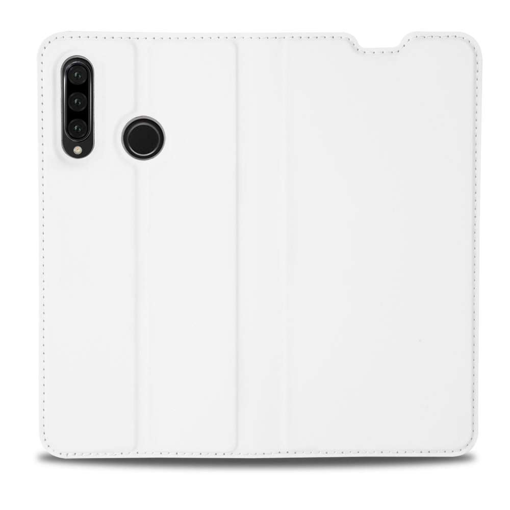 Huawei P30 Lite New Edition Stand Case Hoesje Wit met Pashouder