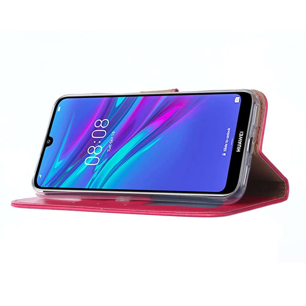 Huawei Y6 (2019) Hoesje Roze met Pasjeshouder