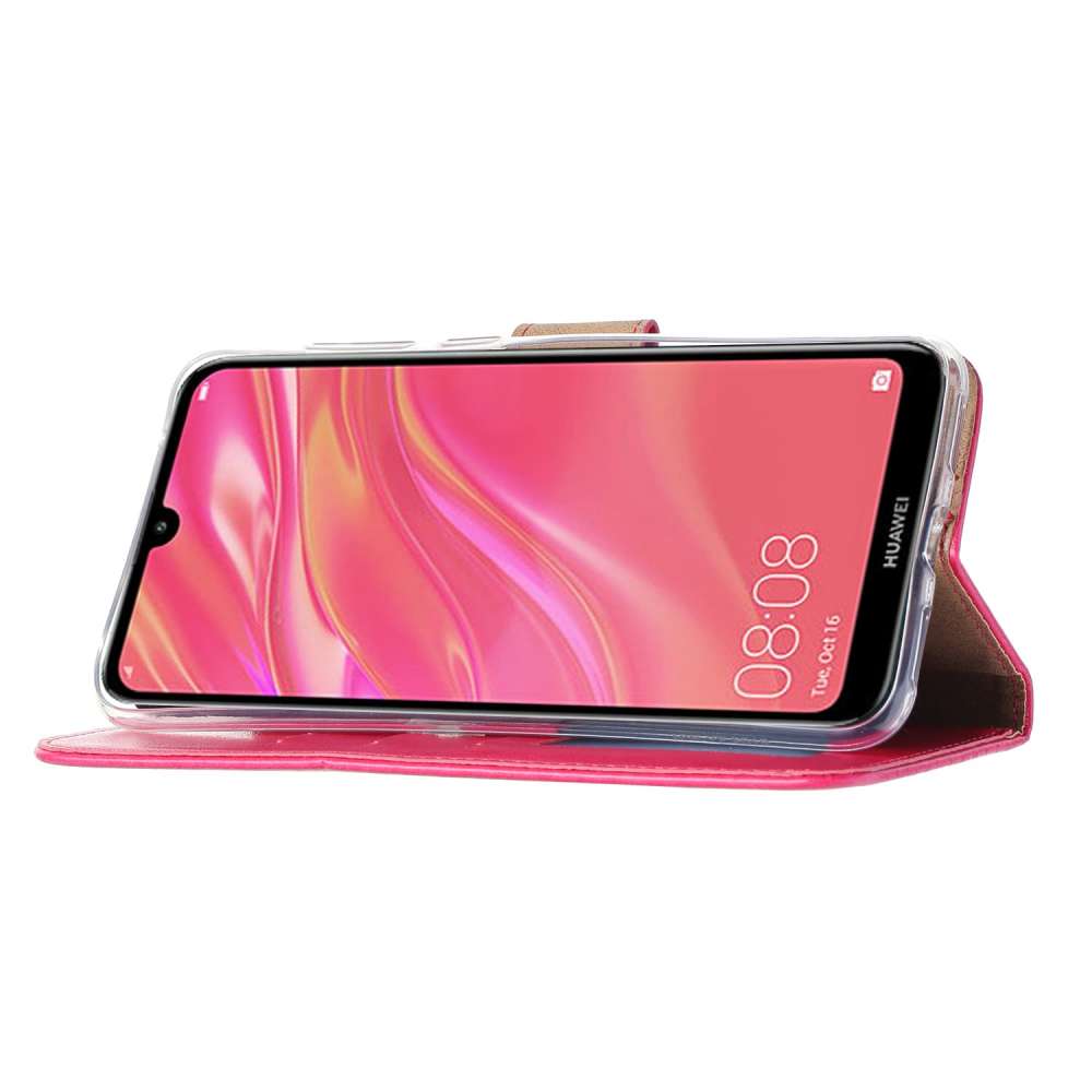 Huawei Y7 2019 Hoesje Roze met Pasjeshouder