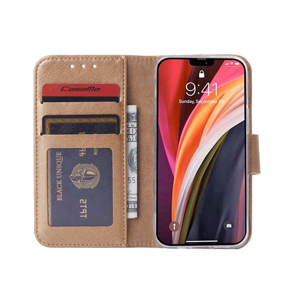 iPhone 12 Mini Walletcase Goud met Standaard