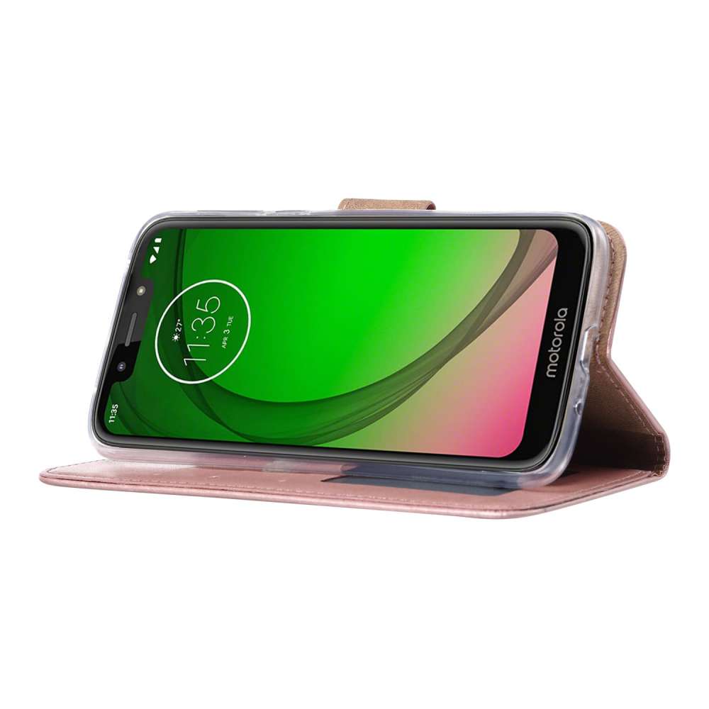 Motorola Moto G7 Play Hoesje Rose met Pasjeshouder