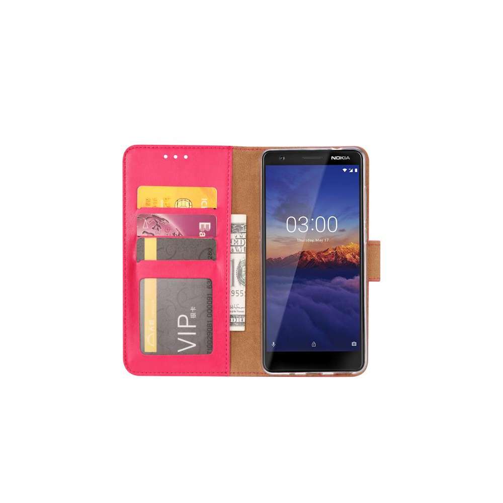 Nokia 5.1 (2018) Hoesje Roze met Pasjeshouder