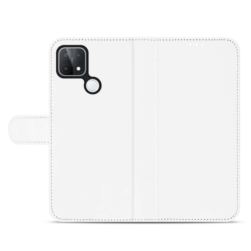 OPPO A15 Book Cover Wit met Pasjeshouder