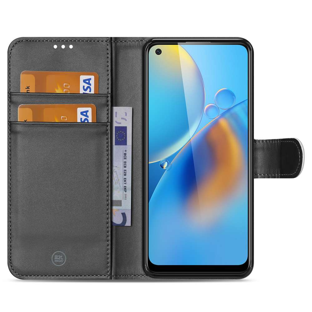 OPPO A74 4G Book Cover Wit met Pasjeshouder