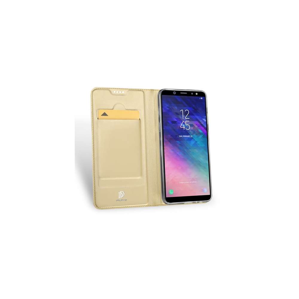 Samsung Galaxy A6 (2018) Hoesje Goud met Opbergvakje