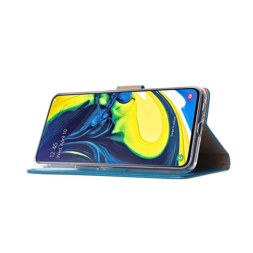 Samsung Galaxy A80 Hoesje Turquoise met Pasjeshouder
