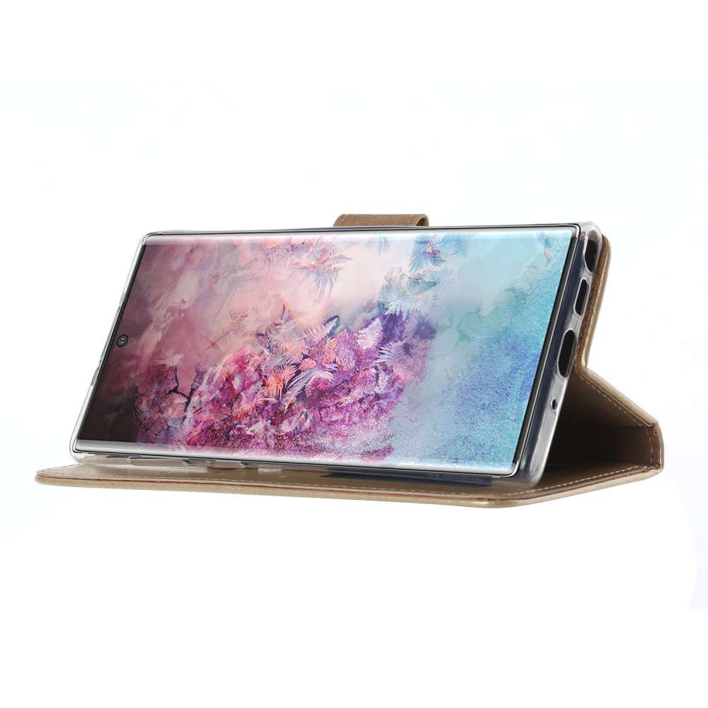 Samsung Galaxy Note 10 Hoesje Goud met Pasjeshouder