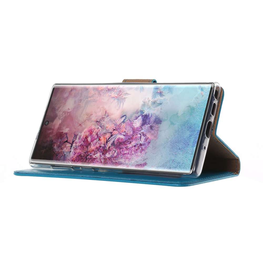 Samsung Galaxy Note 10 Plus Hoesje Turquoise met Pasjeshouder