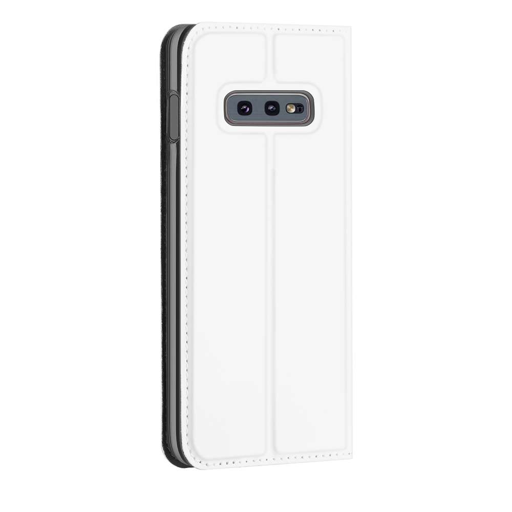 Samsung Galaxy S10e Stand Case Hoesje Wit met Pashouder