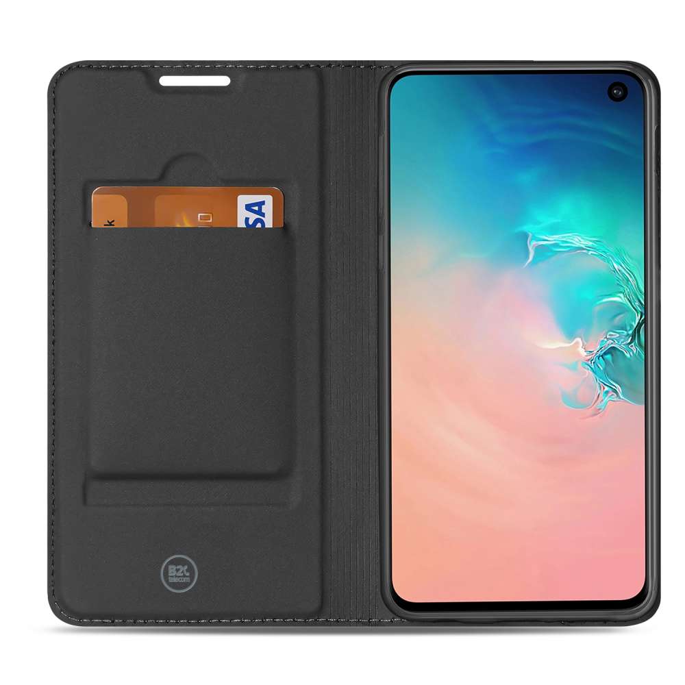 Samsung Galaxy S10e Stand Case Hoesje Wit met Pashouder
