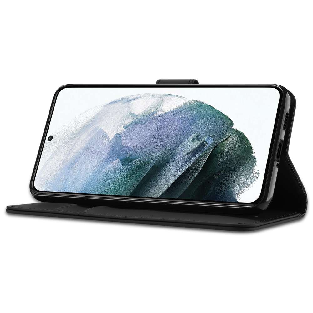 Samsung Galaxy S21 FE Book Case Zwart met Pasjeshouder