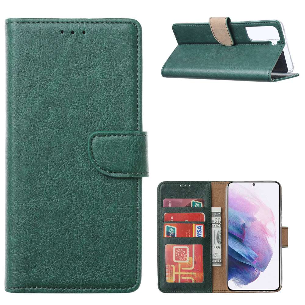 Samsung Galaxy S21 Plus Bookcase Groen met Pasjeshouder