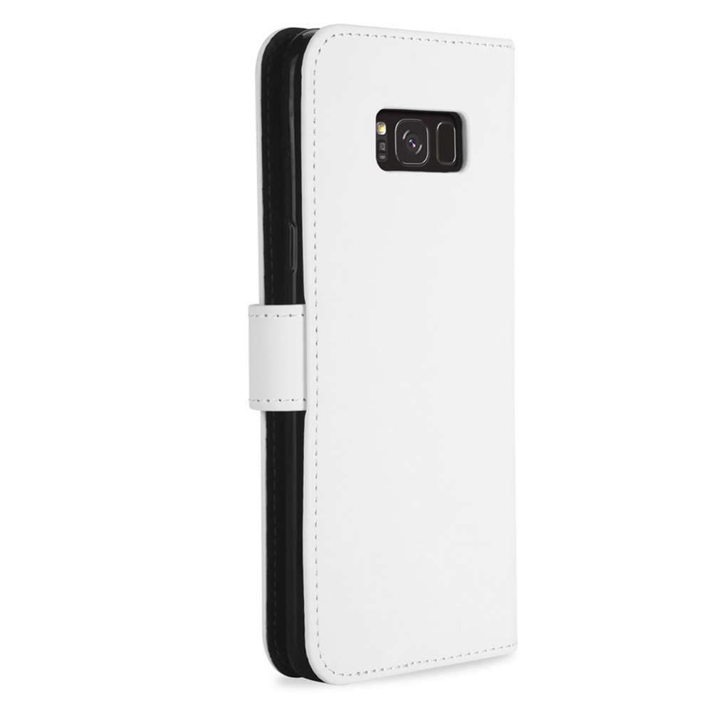 Samsung Galaxy S8 Plus Telefoonhoesje Wit met Opbergvakjes