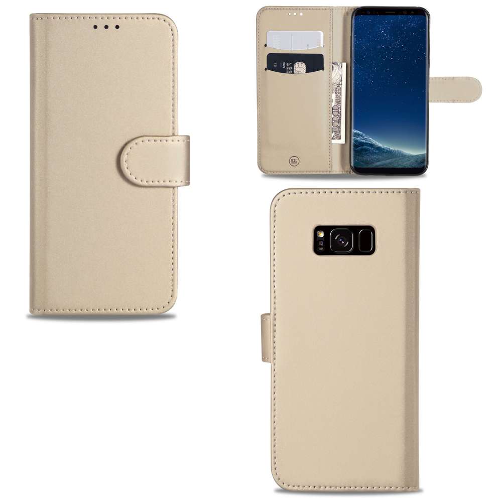 Samsung Galaxy S8 Telefoonhoesje Goud met Pasjeshouder