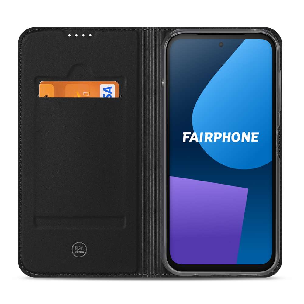 Stand Case Hoesje Geschikt voor de Fairphone 5 Wit met Pashouder