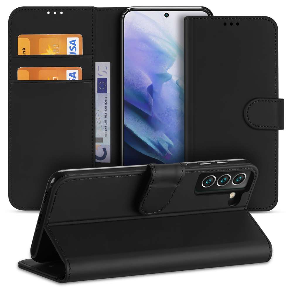 Telefoonhoesje Samsung Galaxy S22 Plus Bookcase Zwart met Pasjeshouder