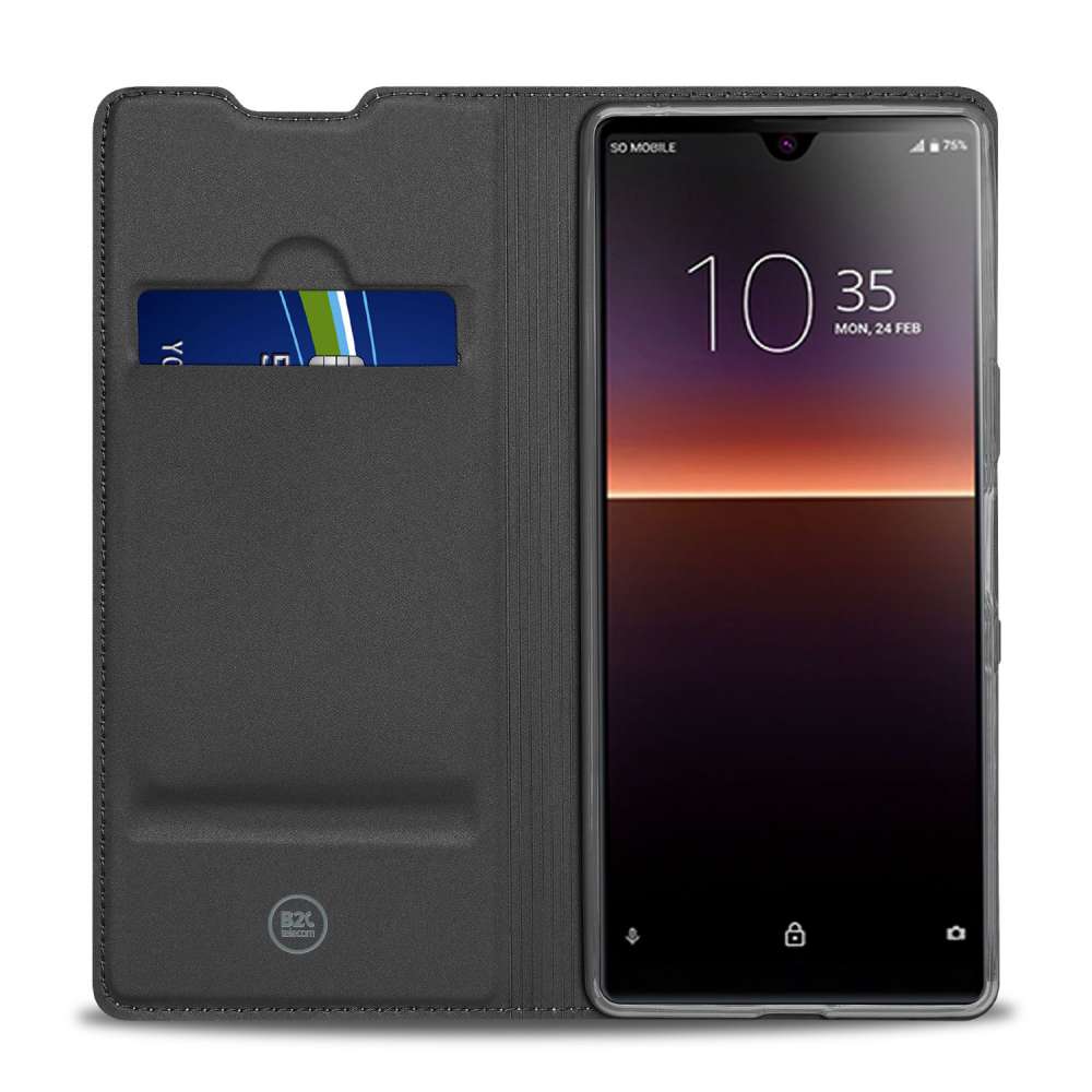 Wallet Book Case Sony Xperia L4 Hoesje Wit met Pashouder