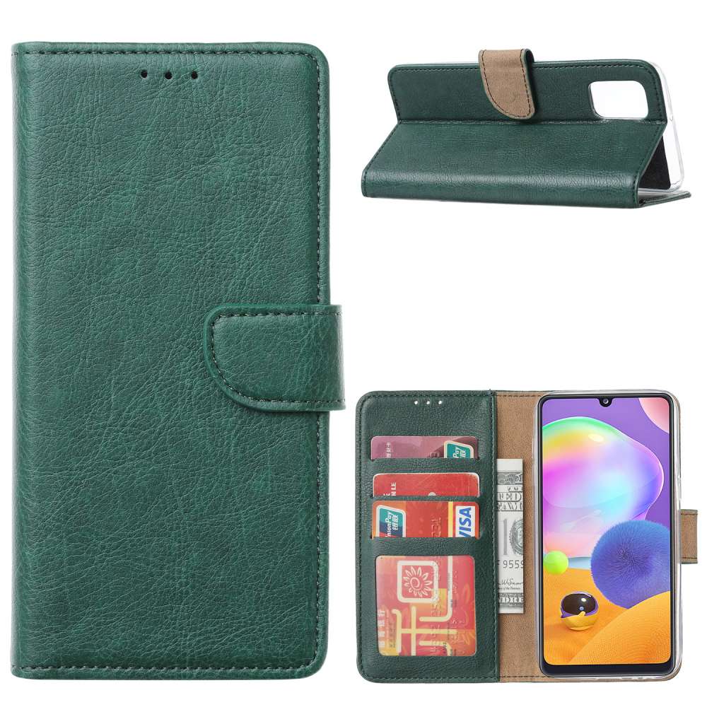 Wallet Case Galaxy A72 Groen met Standaard