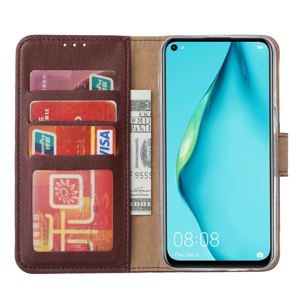 Wallet Case Huawei P40 Lite Wijnrood met Pasjeshouder