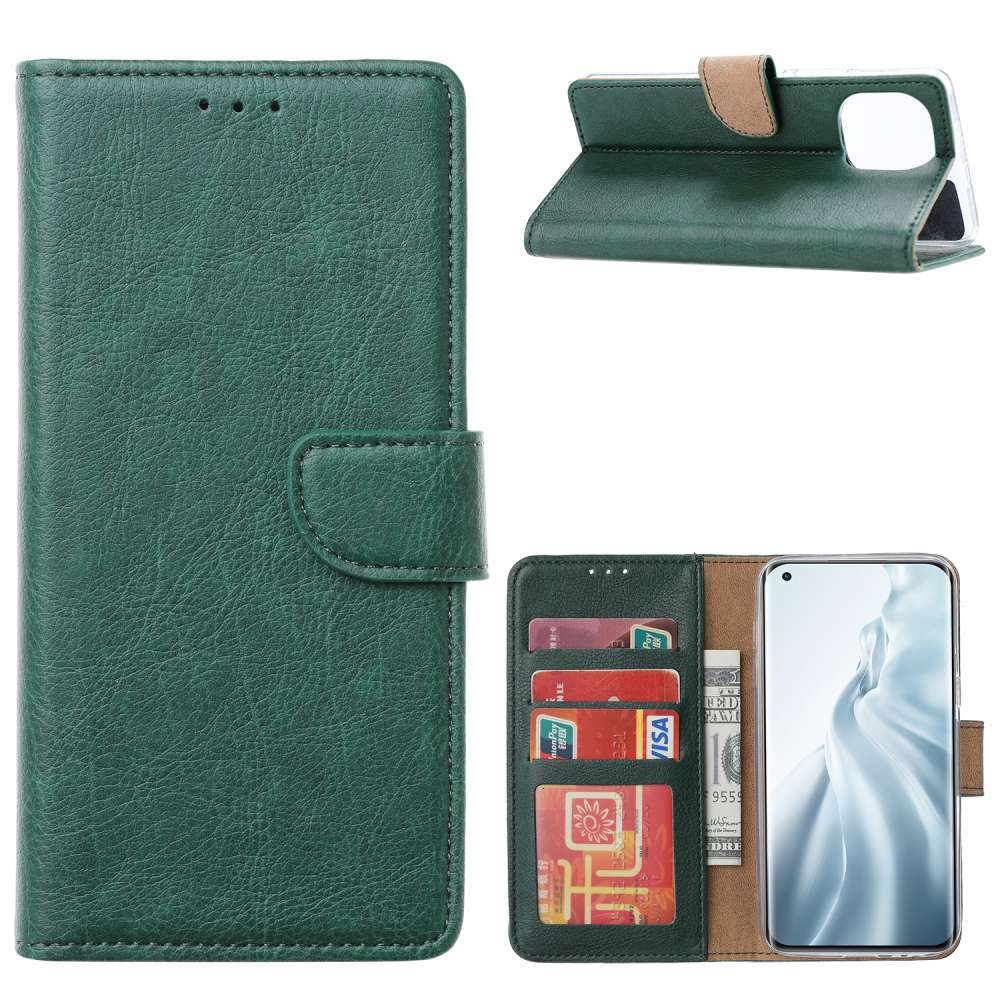 Wallet Case Xiaomi Mi 11 Groen met Pasjeshouder