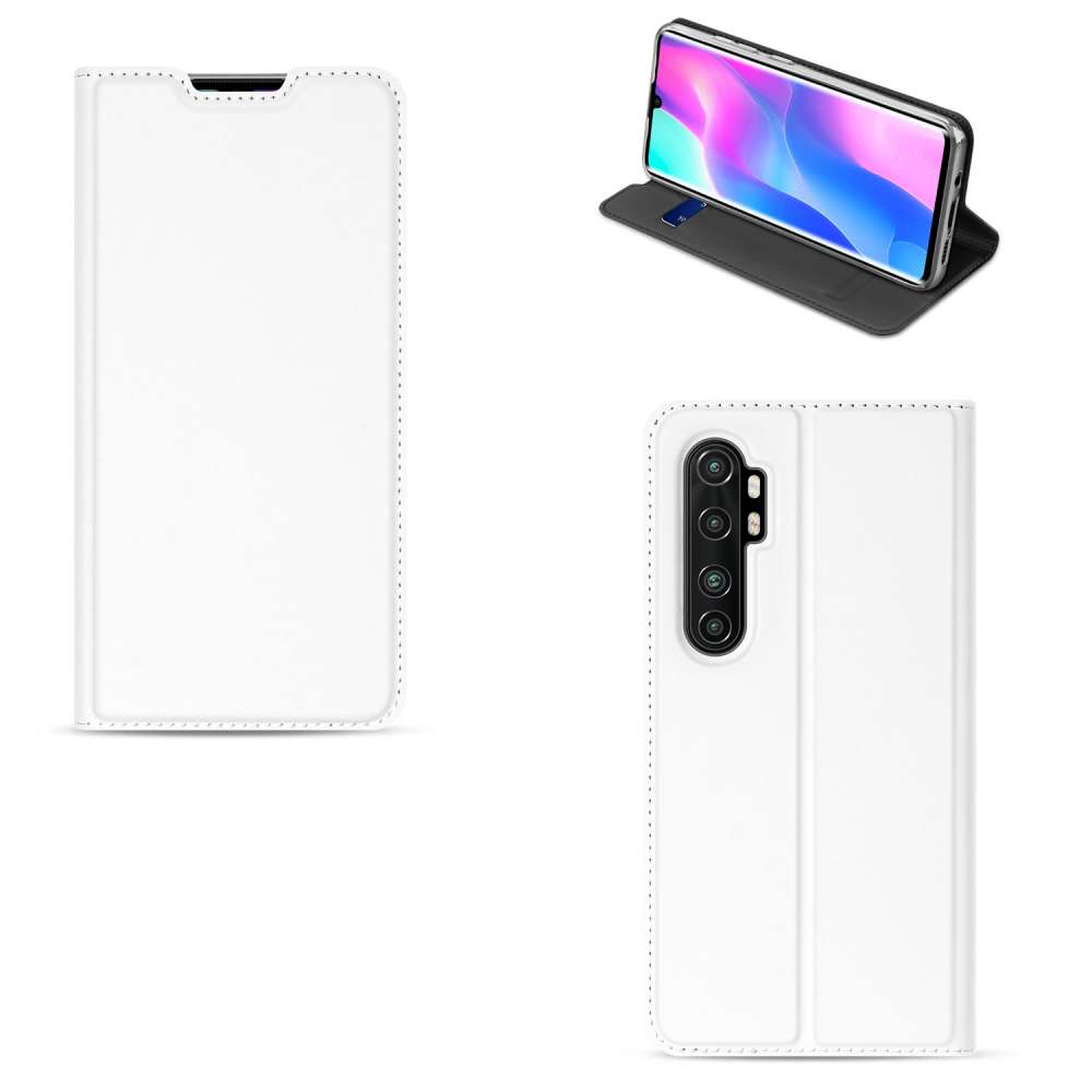 Xiaomi Mi Note 10 Lite Hoesje Wit met Pasjehouder