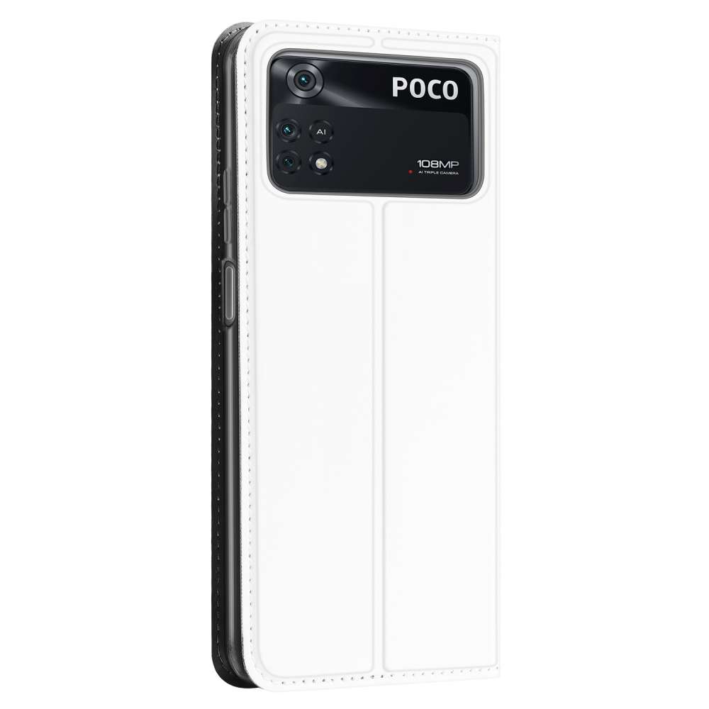 Xiaomi Poco X4 Pro 5G Bookcase Hoesje Wit met Pasjehouder