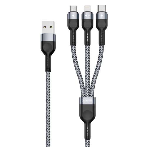 Duzzona A3 microUSB, Lightning, USB-C Kabel 2.4A, 1.2m