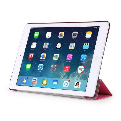 Apple iPad 9.7 (2017) Tablethoesje Lichtroze Tri-fold