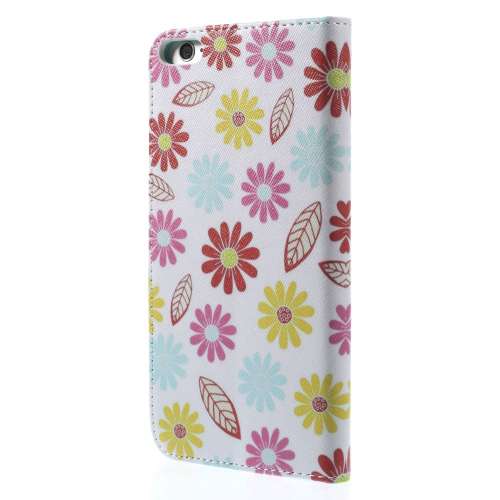 Apple iPhone 6 Plus | 6s Plus Stand Case Hoesje Bloemen Print