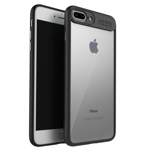 Apple iPhone 7 Plus | 8 Plus TPU Hoesje Zwart/Transparant
